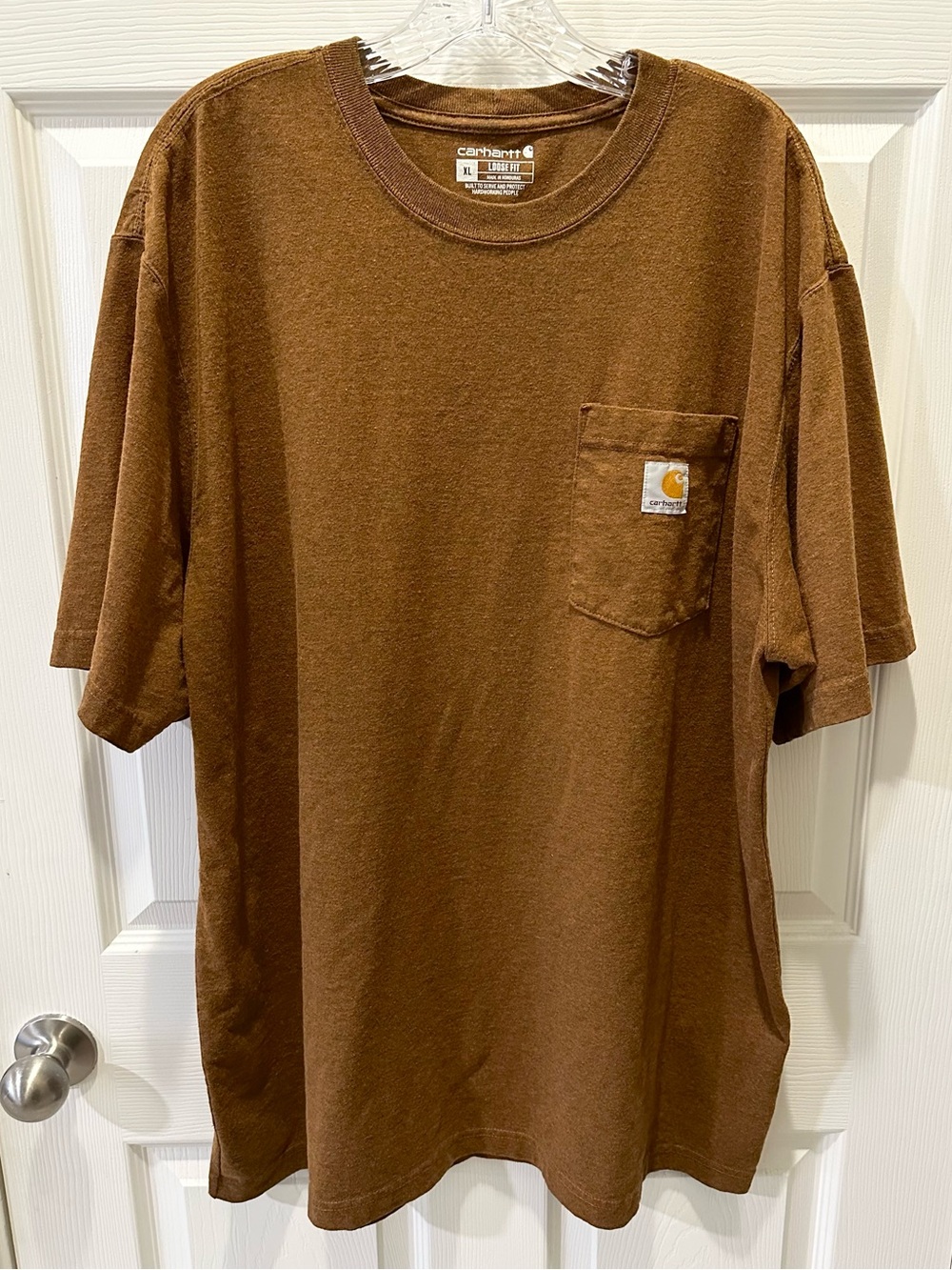 Carhartt Men's XL Brown Pocket T-Shirt Loose Fit